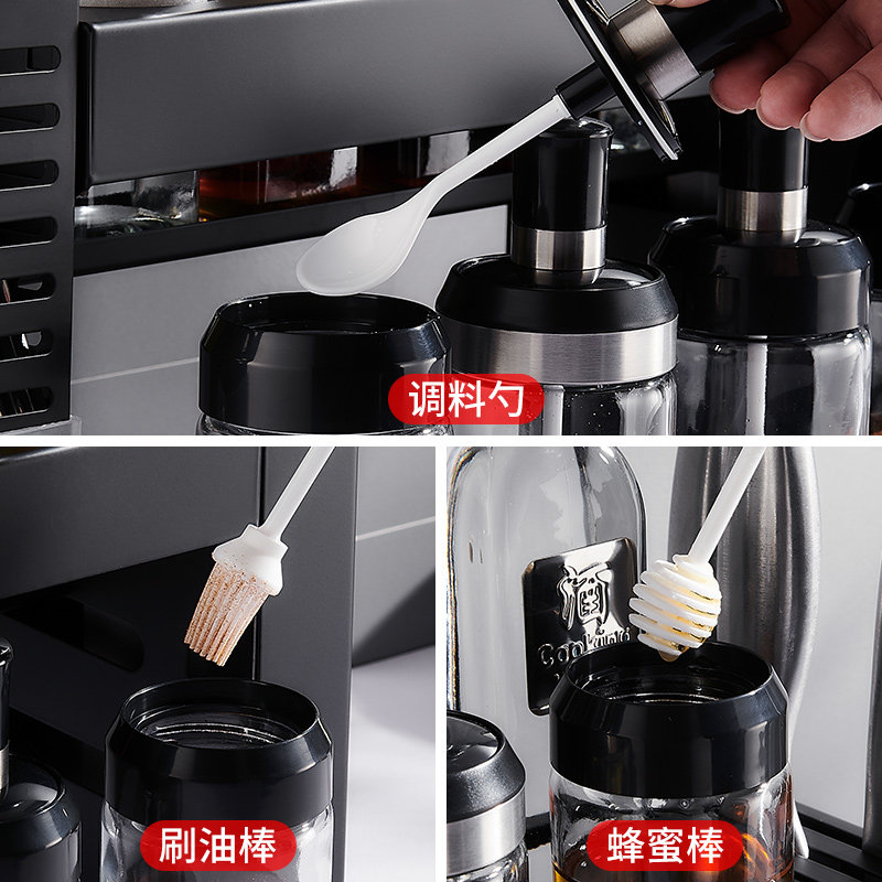 调料盒套装家用厨房家用盐调味罐收纳盒架调味瓶盐罐油壶收纳组合