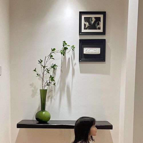 高级感中古风雏菊挂画花瓶隔板组合套装玄关装饰品艺术复古法式画