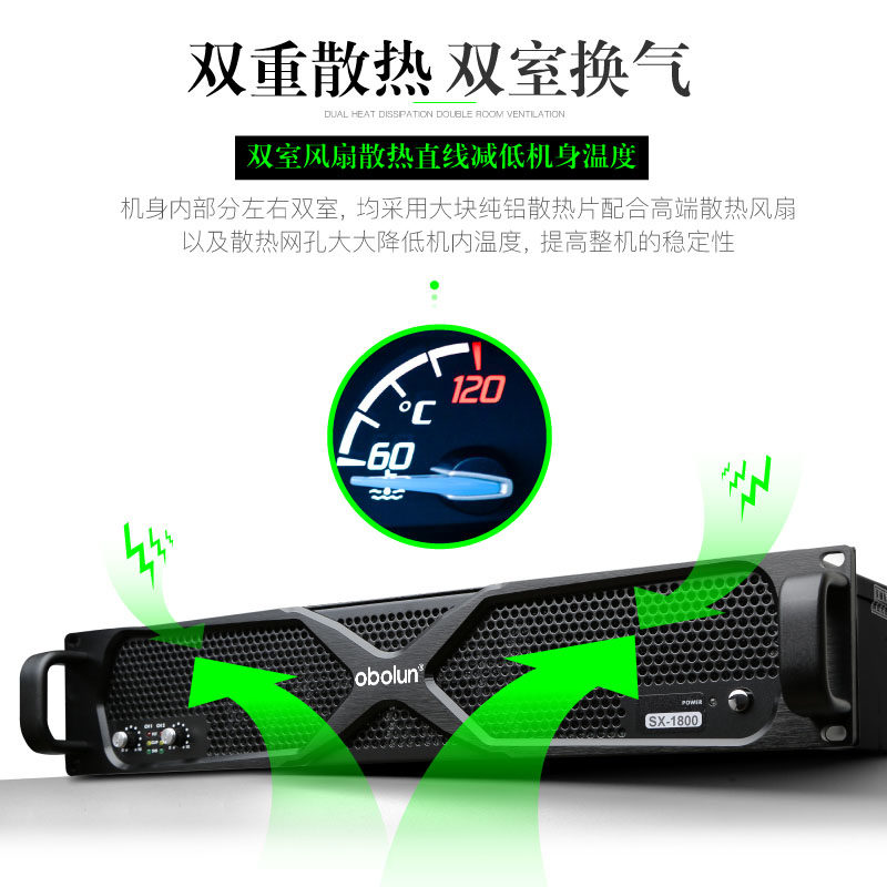 obolun专业后级开关电源功放二四通道大功率舞台演出包厢放大器