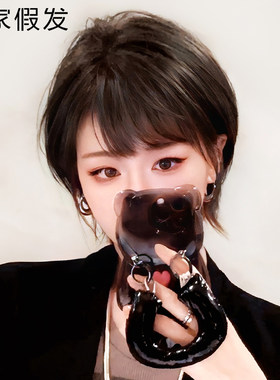瑞家假发女全头套短发无痕真发全真人发自然假发套全真遮白发假发