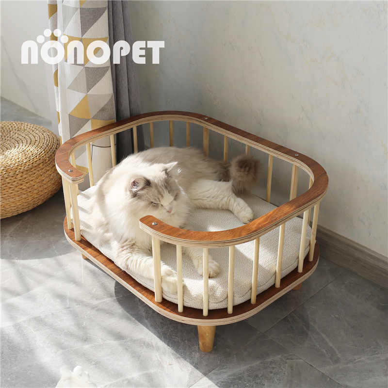 Nono宠物猫咪狗狗创意实木家具沙四季通用防水防霉发床型离地窝垫