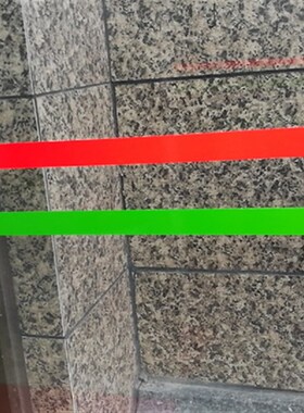玻璃门防撞贴 红色腰线推拉门贴纸 移门贴条落地玻璃荧光黄贴花