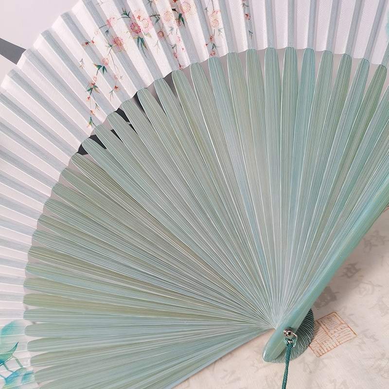 扇子折扇古风女款竹扇6寸中国风折叠小扇夏天配旗袍拍照道具便携图片