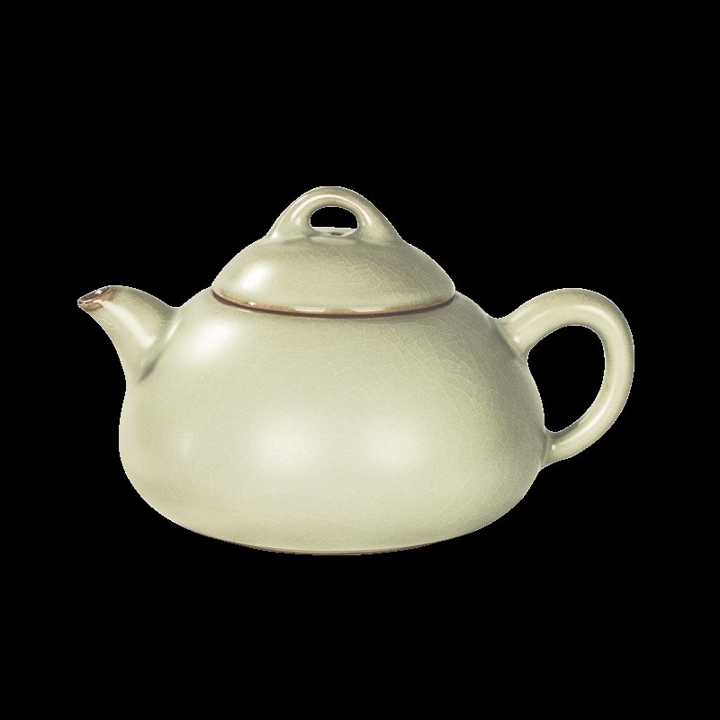 汝窑石瓢壶景德镇泡茶茶壶单壶陶瓷仿古手工青瓷开片可养礼盒装