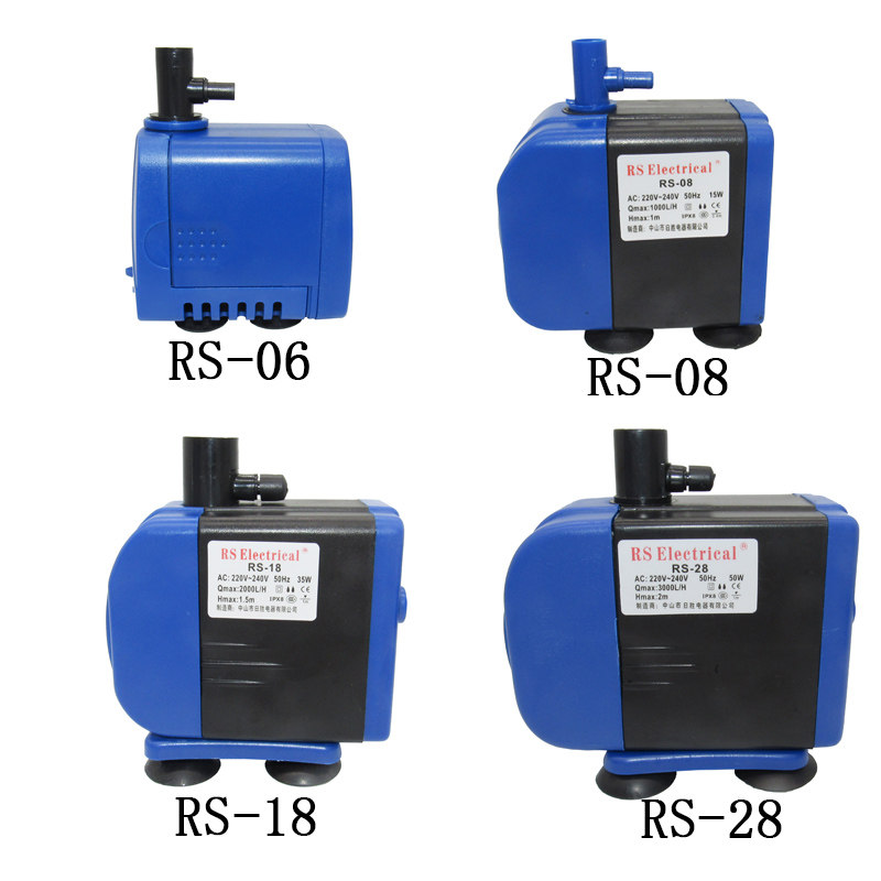日胜潜水泵RS-06/RS-08/RS-18/RS-28/RS-38抽水循环水族箱过滤泵