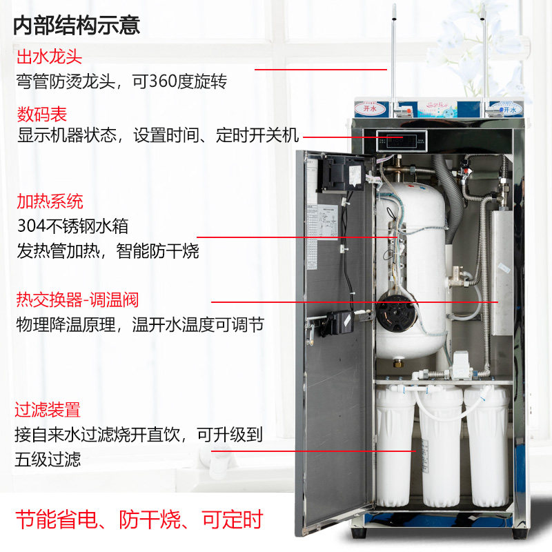 直饮水机商用开水器反渗透净水器工厂学校医院过滤烧水器冰温热