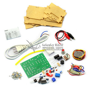 LM317可调稳压电源板套件电子DIY制作散件电源实训套件带数显模块