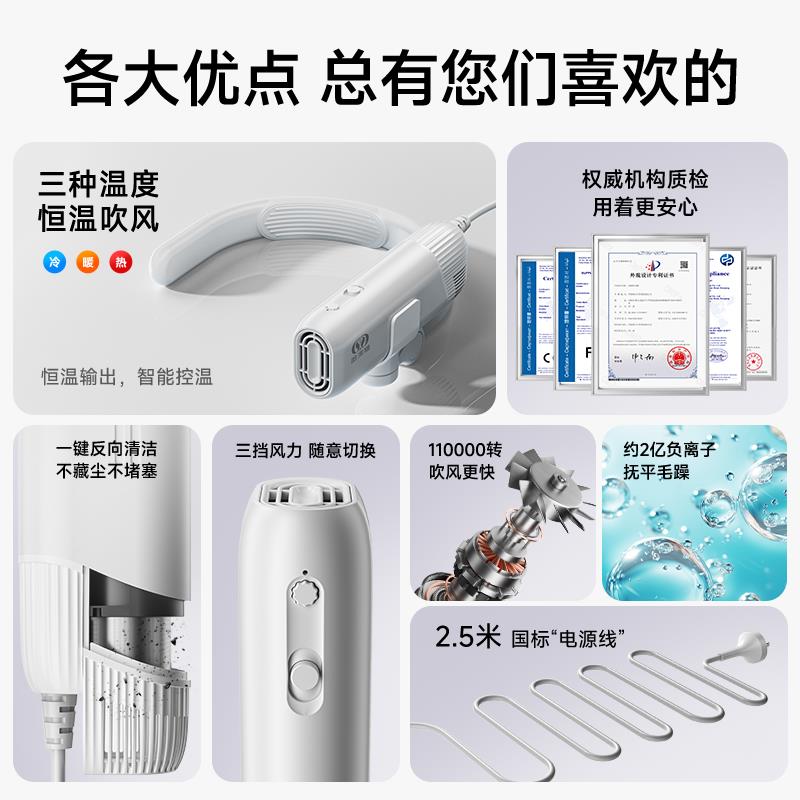 哈波猫宠物专用挂脖吹风吹水机家用大功率狗狗猫咪洗澡吹干神器