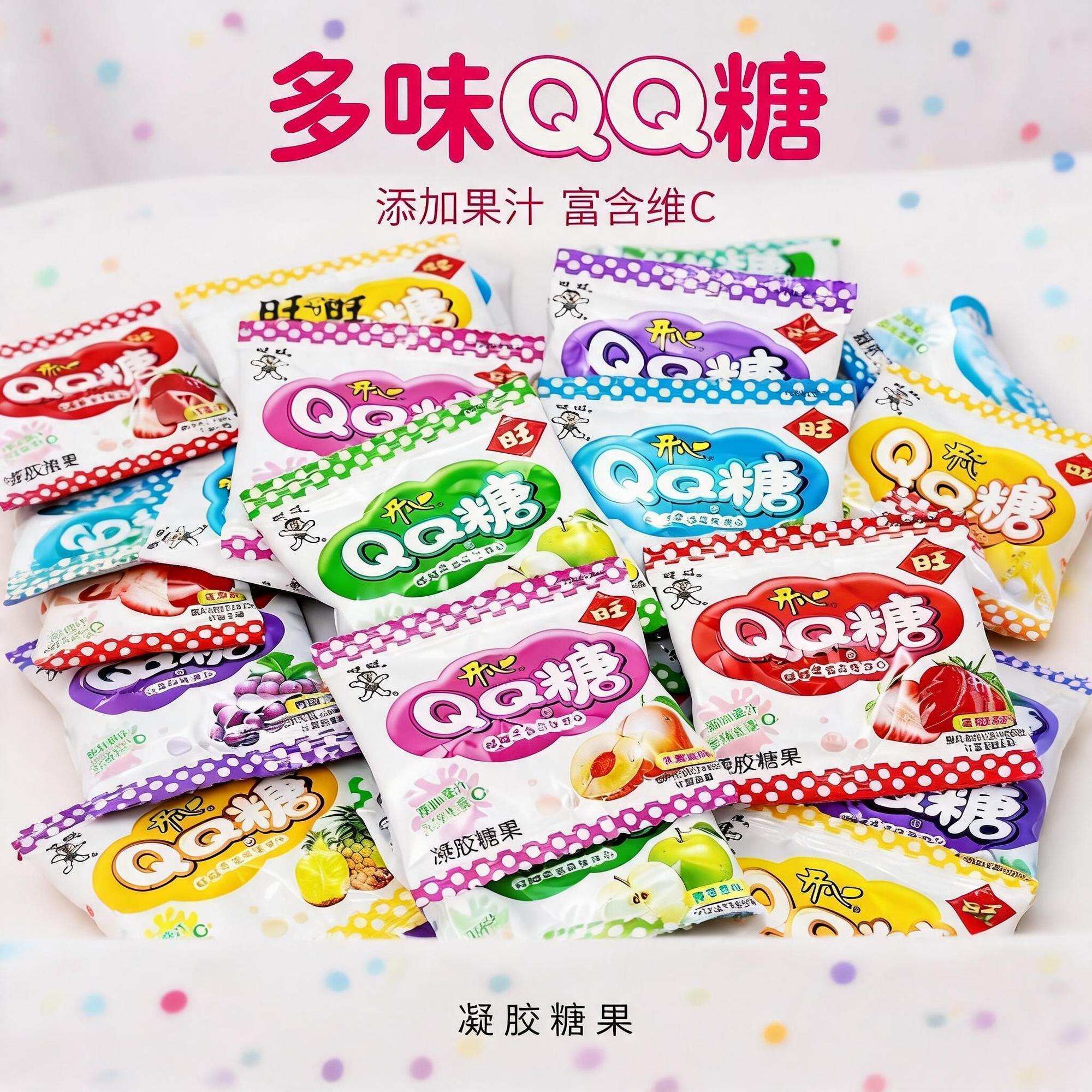 【特惠批发】旺旺QQ糖小包装果汁软糖可乐味儿童零食散装喜糖批发