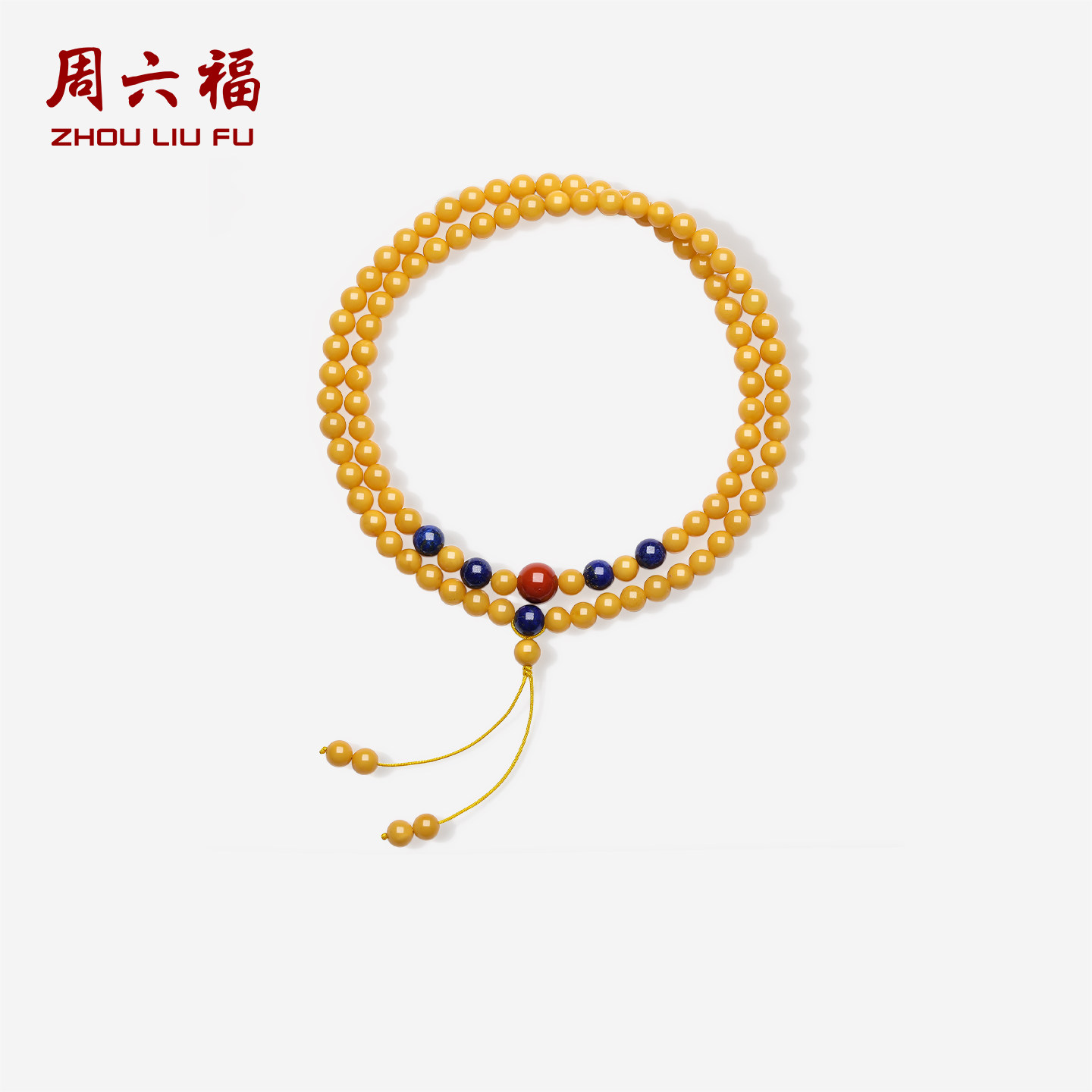 周六福蜜蜡半宝手串女款