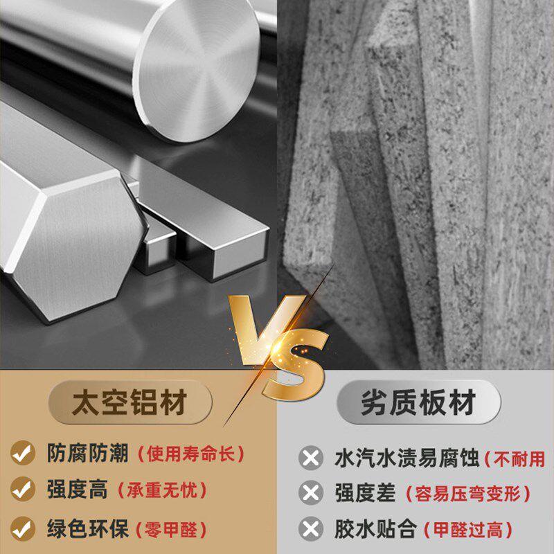 厨房吊柜铝合金卫生间墙壁柜阳台挂墙置物柜墙上收纳储物柜子定制