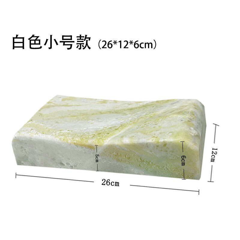 岫玉枕玉石加工雕刻整块包邮护颈健康助眠清凉汗蒸按摩助