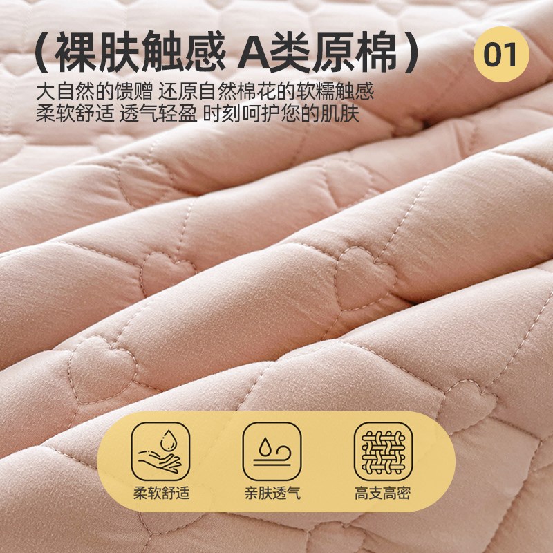 新款公主风防水床裙单件加厚大豆夹棉床套带裙边床笠遮丑帘三件套