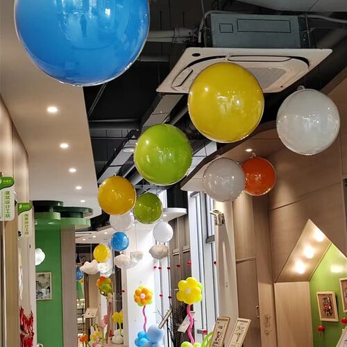 商场店铺开业51节日活动天花板装饰服装店周年18寸大气球吊顶气球