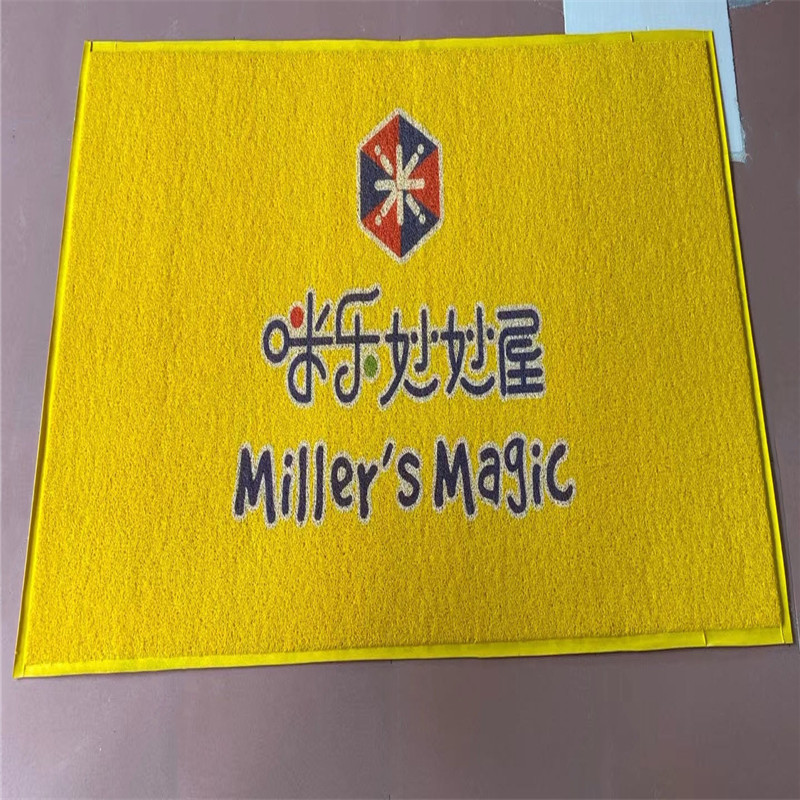 定制pvc丝圈轿厢地毯酒店LOGO迎宾进门垫 简约星期一至日电梯地垫