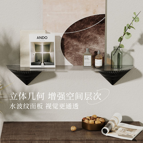 十八纸墙上置物架免打孔搁板架壁挂墙面装饰置物板墙隔板挡板书架