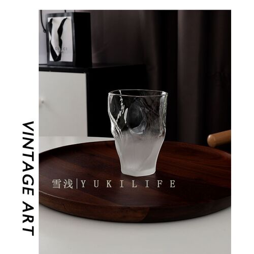 山川同色杯 俯仰 眼前不辨浪花白中古杯啤酒杯威士忌云雾洋酒杯