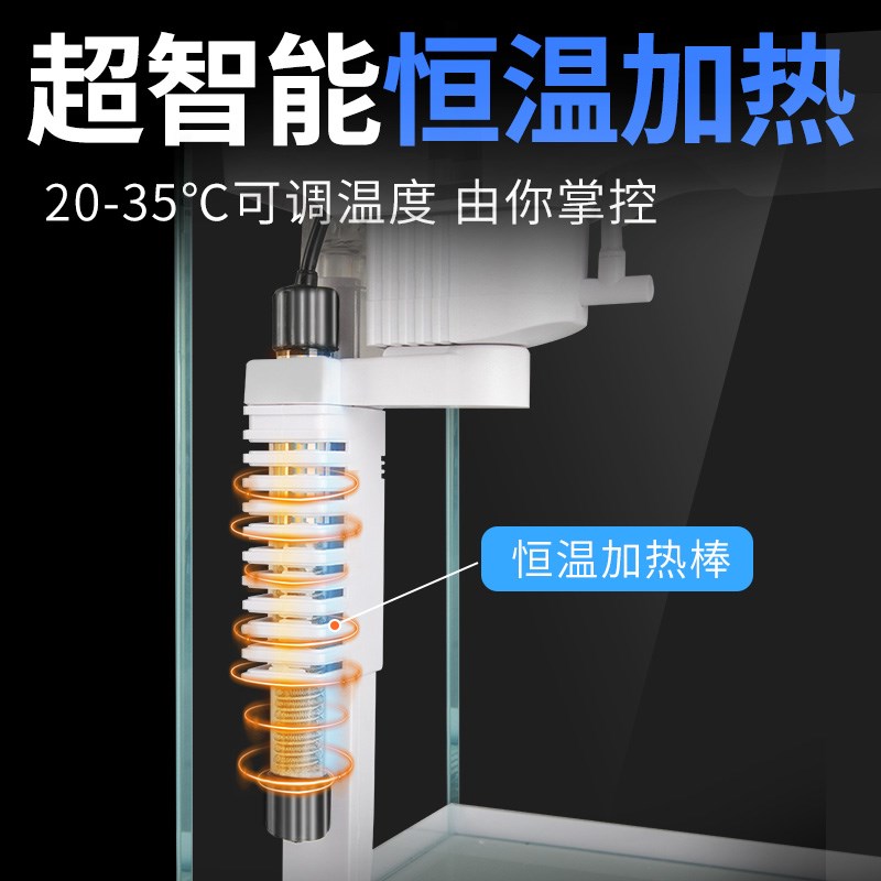 鱼乐多2025新款自动喂食智能鱼缸免换水恒温除菌生态超白玻璃客厅