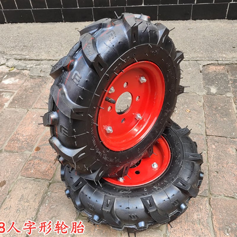 带副速倒挡传动后桥套件改装三轮车底盘配件人字形轮胎鼓刹车桥杆