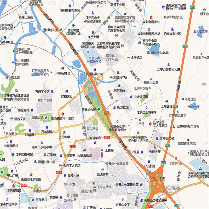 2021新款南京市城区地图办公室挂图高清防水墙壁装饰实物推荐定制