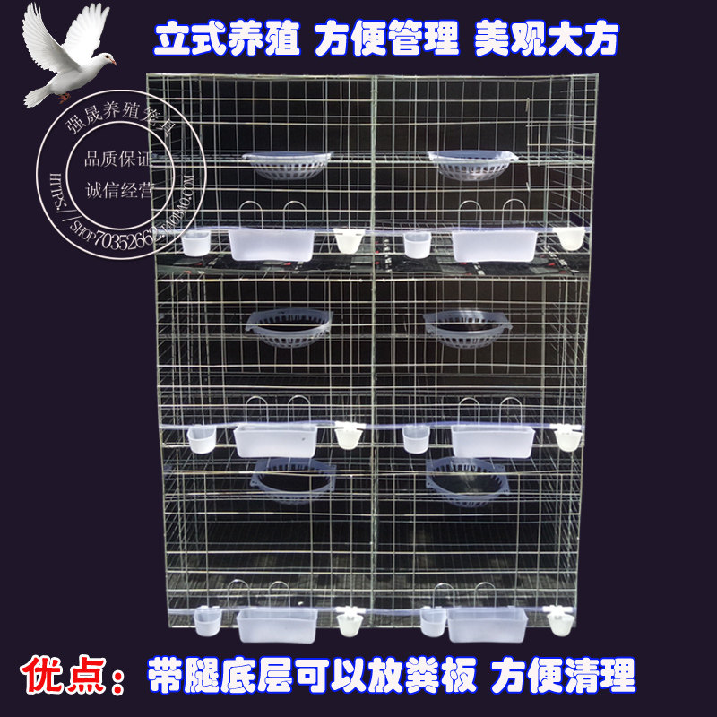 强晟大号加粗鸽子笼 6位家用养殖笼配对笼鸽子 繁殖笼 信鸽笼包邮