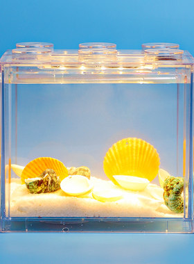 小型鱼缸SUB照明灯带内嵌式双色灯小型水族箱赏鱼灯造景增色用品