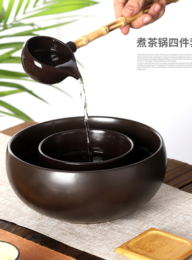 好利友陶瓷电陶炉煮茶器烧水陶壶迷你小型家用分茶器回纹复古套装