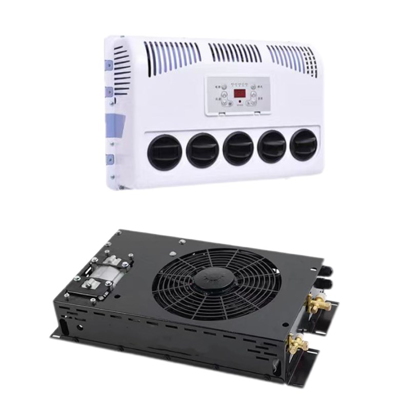 大货车改装驻车空调12V24V隐藏式制冷电动空调大通V80房车改装用