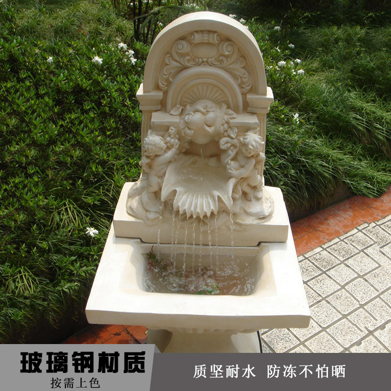 欧式落地循环流水喷水池庭院花园门厅阳台水景摆设天使小喷泉摆件