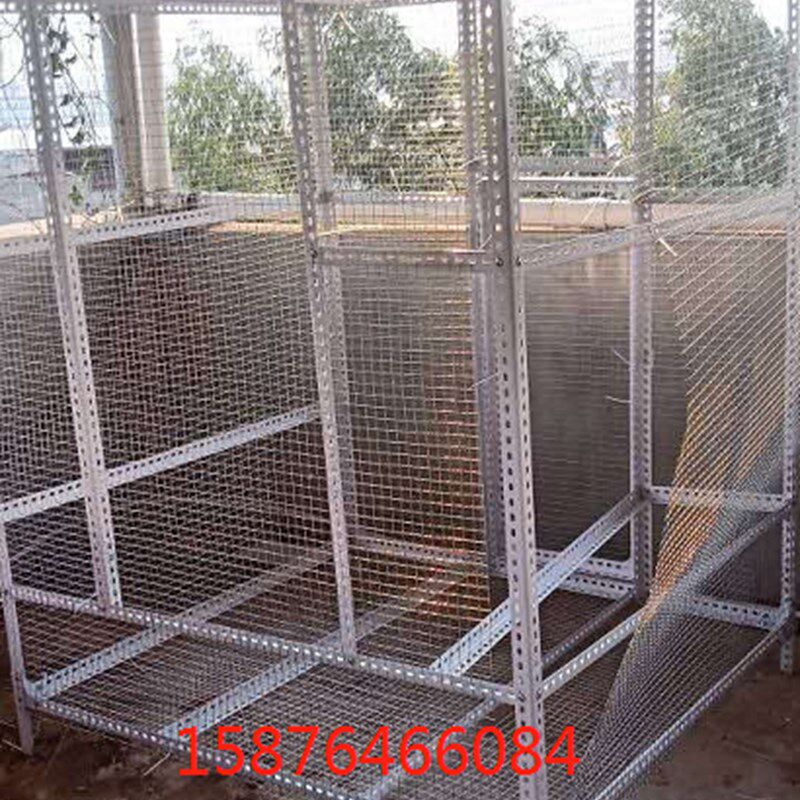 白色可拆装角钢鸟笼架适用于户外多层宠物笼 万能角钢定制鸽舍可