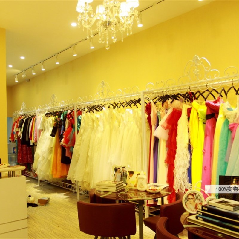 铁艺婚纱架展示架服装架婚纱店货架礼服架铁艺戏服衣架侧挂架包邮