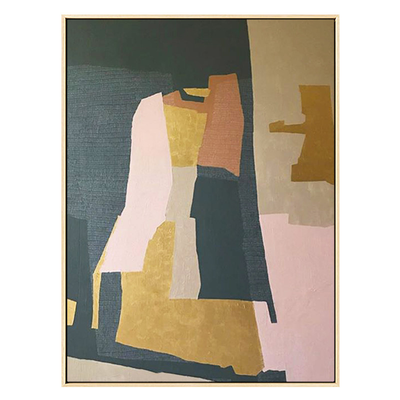 YASAN 纯手工手绘装饰画抽象人物艺术油画客厅玄关背景墙壁挂画