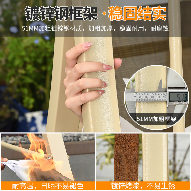 远茂户外秋千庭院花园铁艺摇椅室外阳台休闲网红吊椅家用双人秋千