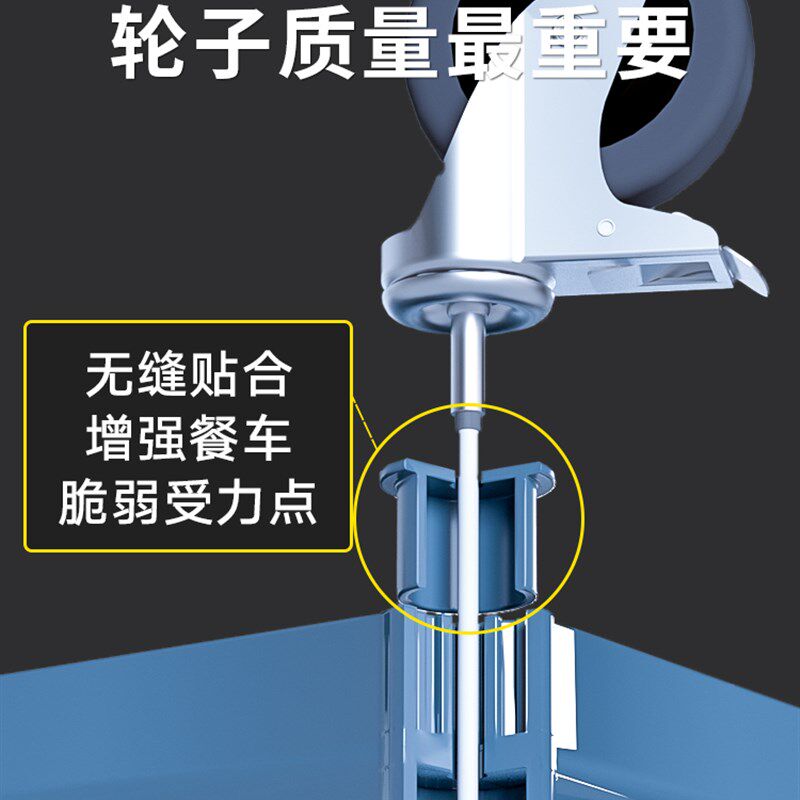 2023出口螺丝款送餐车饭店三层多功能移动上菜手推商用餐厅收餐车
