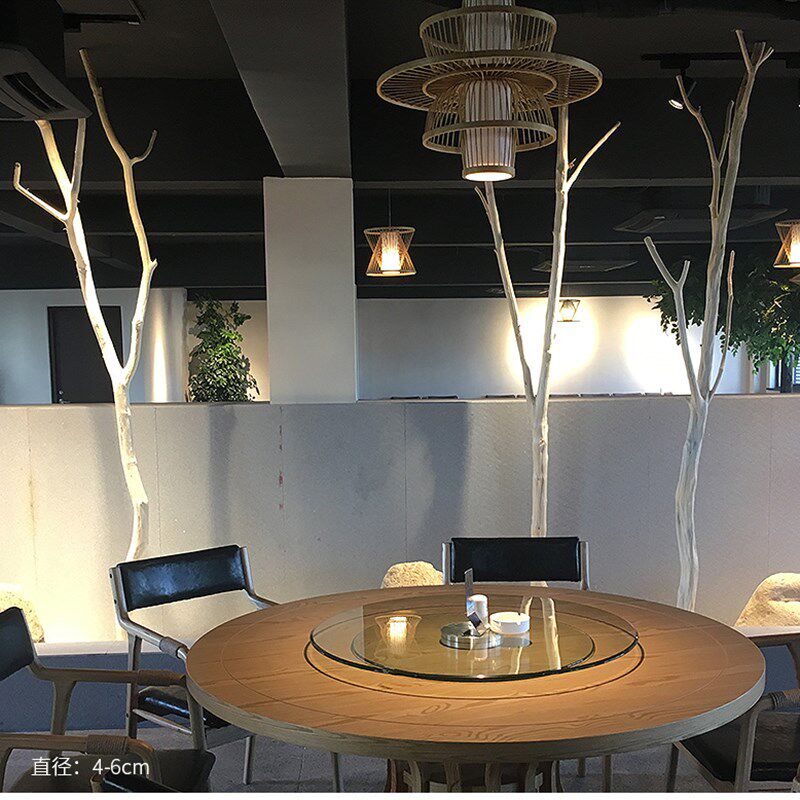 天然干树枝带叉 侘寂风枯木装饰隔断屏风幼儿园环创原木北欧造景