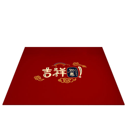 新中式入户门口地垫pvc可擦洗进门门垫厨房防滑防油脚垫皮革地毯