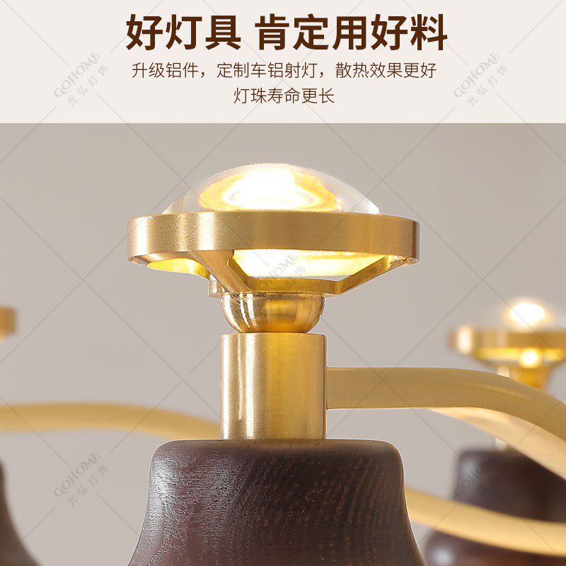 新款柿子灯中古风客厅吊灯法式复古高级感餐厅卧室大厅主灯