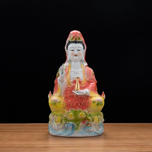 特白陶瓷观音佛像家居摆件