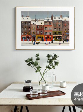 北欧小众客厅装饰画芯建筑背景墙画餐厅电箱书房卧室墙壁挂画心