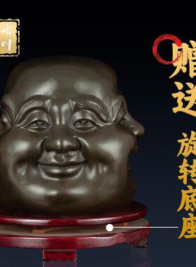 纯黄铜四面佛摆件铜佛喜怒哀乐新中式家居办公室玄关桌面装饰礼品