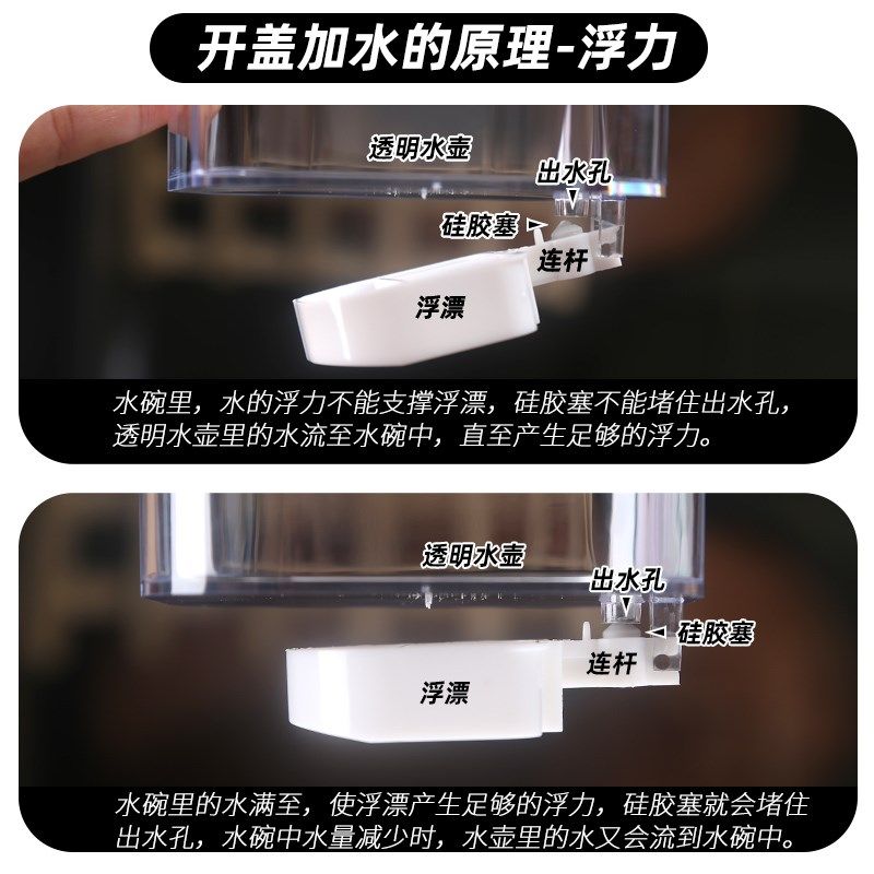 猫咪饮水器食盆猫粮碗自动喂水喂食一体狗狗小体犬宠物双碗二合一