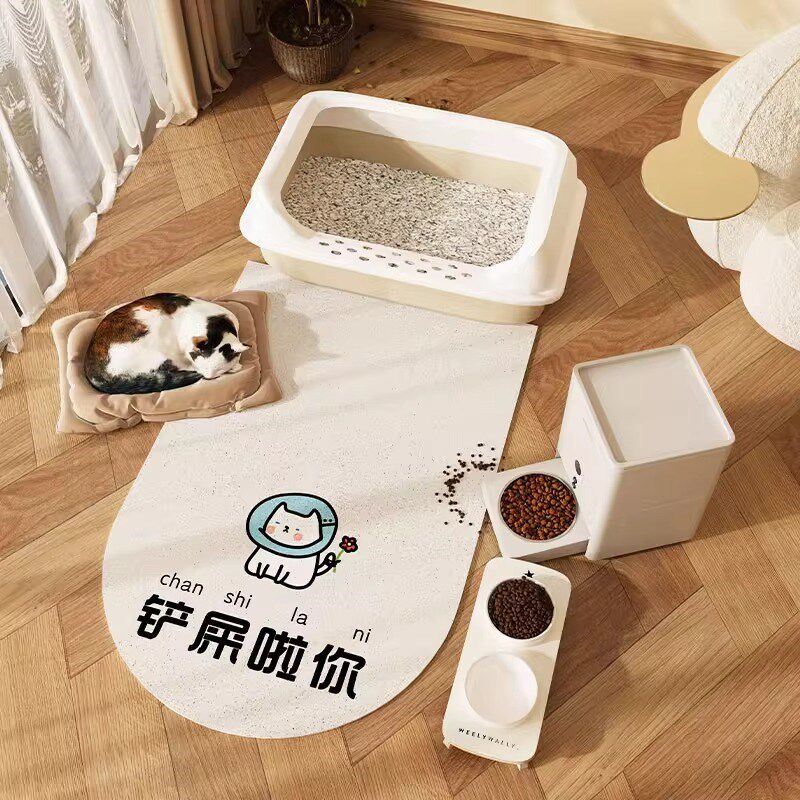 创意文字猫砂垫防带走蹭脚垫猫笼厕所大号猫咪宠物垫子防水防尿垫
