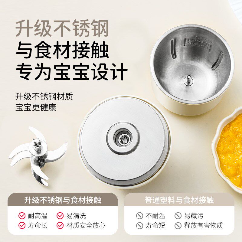 摩谷婴幼儿宝宝专用辅食机小型多功能料理机专用工具调理机绞肉机
