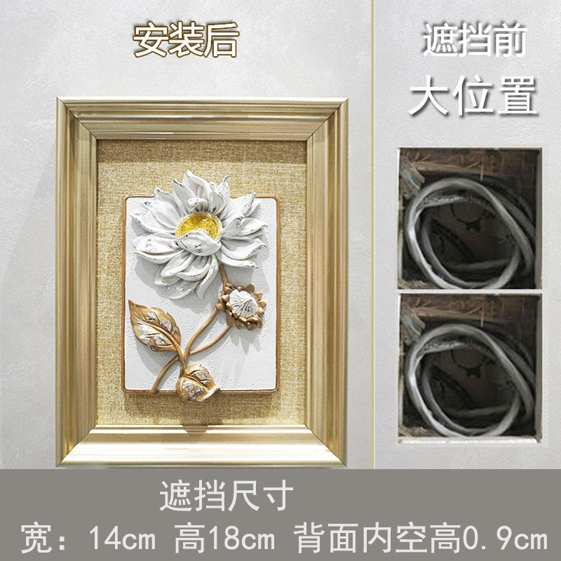 挂画插座面板遮挡墙面入户创意装饰画墙壁可视电话门铃机开关遮丑