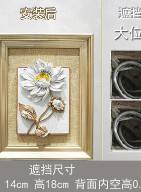 挂画插座面板遮挡墙面入户创意装饰画墙壁可视电话门铃机开关遮丑