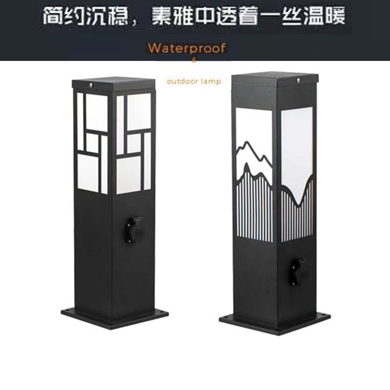 户外室外防水防雨明装插座草坪电工照明接线不锈钢带灯耐磨耐腐蚀