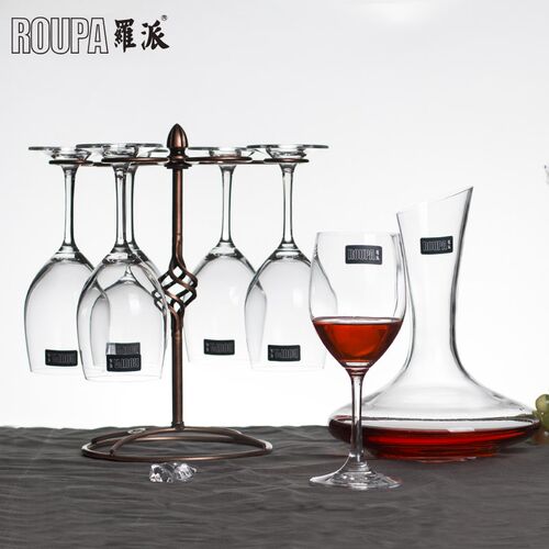 罗派水晶玻璃葡萄酒杯家用杯架酒具 醒酒器 高脚杯 红酒杯套装