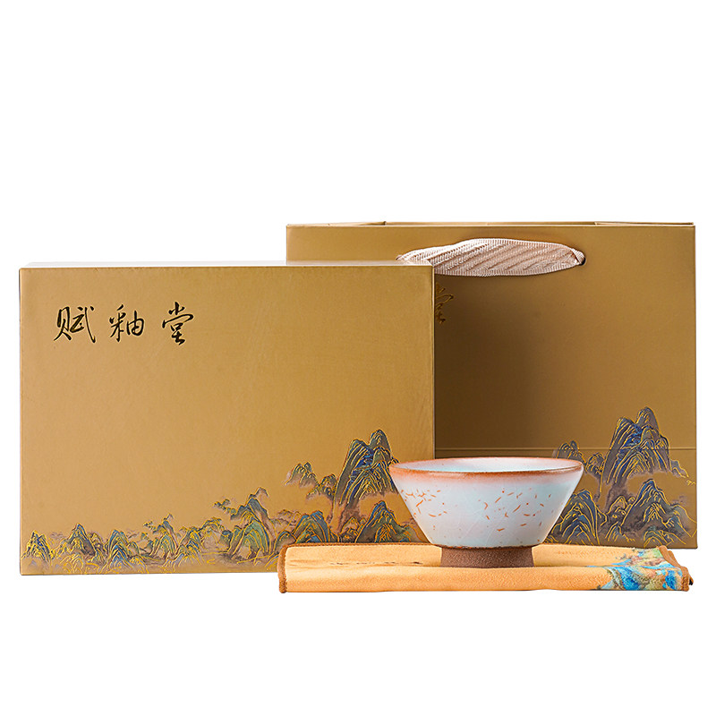 大师级全手工茶杯《螭龙杯》主人杯单杯开片可养复古陶瓷茶盏杯子
