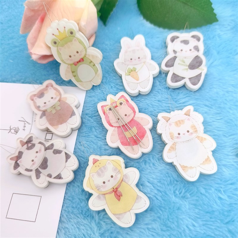 十字绣工具亚克力穿针穿线器【143】百变猫咪内嵌磁铁带磁吸功能