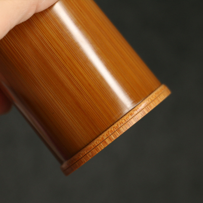 精品海派镶嵌天然老玉竹茶叶罐储茶叶筒竹制便携式茶仓竹盒子收纳